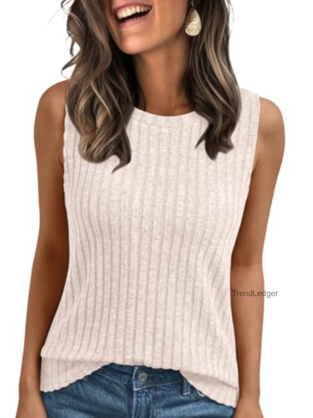Women's Sleeveless Tank Top Soft Stretch Summer Basic Layering Tee